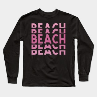 Pink Beach Long Sleeve T-Shirt